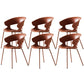 Modern Open Back Side Chair Plastic Indoor Arm Chair for Dining Room