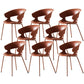 Modern Open Back Side Chair Plastic Indoor Arm Chair for Dining Room