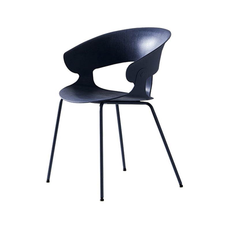 Modern Open Back Side Chair Plastic Indoor Arm Chair for Dining Room