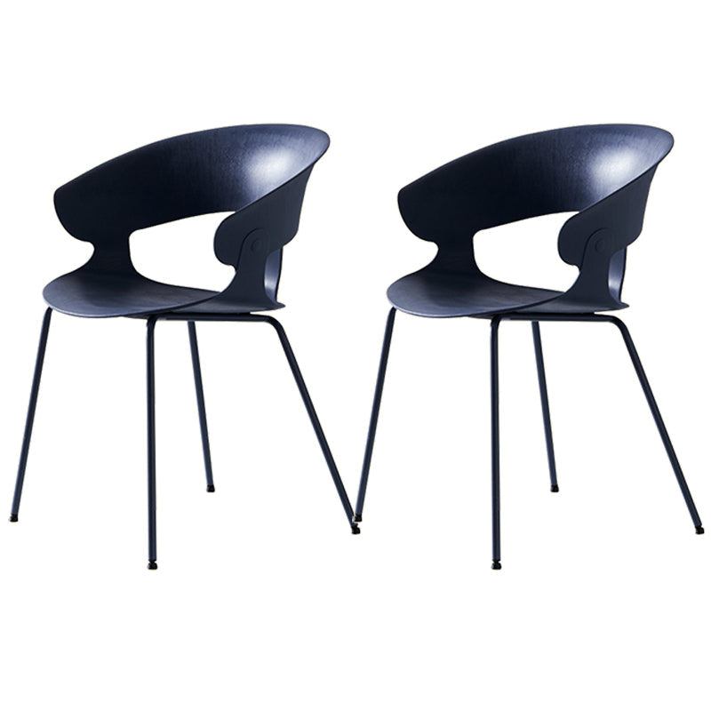 Modern Open Back Side Chair Plastic Indoor Arm Chair for Dining Room