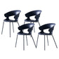 Modern Open Back Side Chair Plastic Indoor Arm Chair for Dining Room