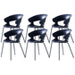 Modern Open Back Side Chair Plastic Indoor Arm Chair for Dining Room