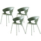 Modern Open Back Side Chair Plastic Indoor Arm Chair for Dining Room