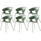 Modern Open Back Side Chair Plastic Indoor Arm Chair for Dining Room