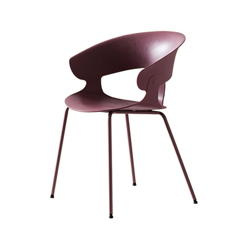 Modern Open Back Side Chair Plastic Indoor Arm Chair for Dining Room