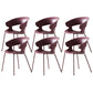 Modern Open Back Side Chair Plastic Indoor Arm Chair for Dining Room