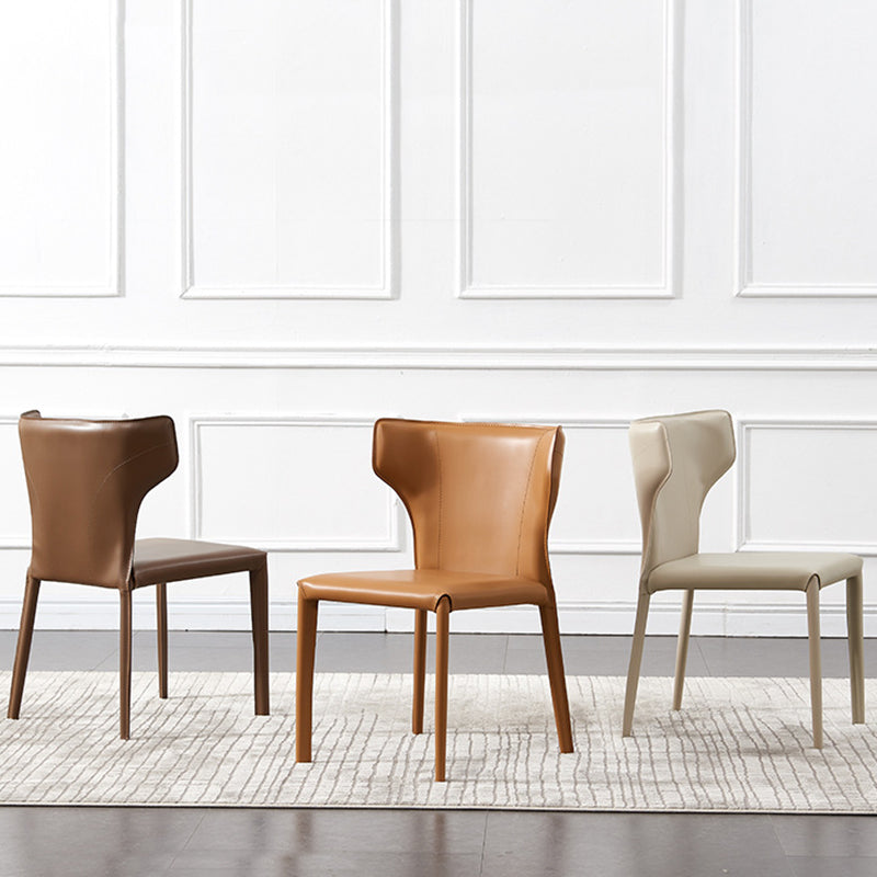 Contemporary Dining Side Chair Faux Leather Dining Chairs for Home