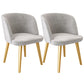 Glam Style Dining Chair Upholstered Dining Side Chair with Metal Legs