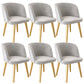 Glam Style Dining Chair Upholstered Dining Side Chair with Metal Legs