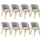 Glam Style Dining Chair Upholstered Dining Side Chair with Metal Legs