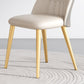 Glam Style Dining Chair Upholstered Dining Side Chair with Metal Legs