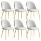 Glam Style Dining Chair Upholstered Dining Side Chair with Metal Legs