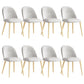 Glam Style Dining Chair Upholstered Dining Side Chair with Metal Legs