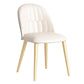 Glam Style Dining Chair Upholstered Dining Side Chair with Metal Legs