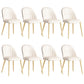 Glam Style Dining Chair Upholstered Dining Side Chair with Metal Legs