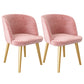 Glam Style Dining Chair Upholstered Dining Side Chair with Metal Legs
