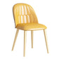 Glam Style Dining Chair Upholstered Dining Side Chair with Metal Legs