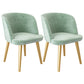 Glam Style Dining Chair Upholstered Dining Side Chair with Metal Legs