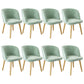 Glam Style Dining Chair Upholstered Dining Side Chair with Metal Legs