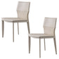 Upholstered Dining Chair with Leather Legs Matte Finish Solid Back Side Chair Light Khaki 2 Piece Set Clearhalo 'Dining Chairs' 'Dining Tables & Seating' 'dining_chair' 'furn' 'furn_dining_chair' 'Furniture' 'Kitchen & Dining Furniture' 6066375