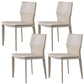 Upholstered Dining Chair with Leather Legs Matte Finish Solid Back Side Chair Light Khaki 4 Piece Set Clearhalo 'Dining Chairs' 'Dining Tables & Seating' 'dining_chair' 'furn' 'furn_dining_chair' 'Furniture' 'Kitchen & Dining Furniture' 6066377