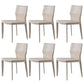Upholstered Dining Chair with Leather Legs Matte Finish Solid Back Side Chair Light Khaki 6 Piece Set Clearhalo 'Dining Chairs' 'Dining Tables & Seating' 'dining_chair' 'furn' 'furn_dining_chair' 'Furniture' 'Kitchen & Dining Furniture' 6066379