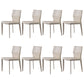 Upholstered Dining Chair with Leather Legs Matte Finish Solid Back Side Chair Light Khaki 8 Piece Set Clearhalo 'Dining Chairs' 'Dining Tables & Seating' 'dining_chair' 'furn' 'furn_dining_chair' 'Furniture' 'Kitchen & Dining Furniture' 6066382