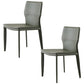 Upholstered Dining Chair with Leather Legs Matte Finish Solid Back Side Chair Blackish Green 2 Piece Set Clearhalo 'Dining Chairs' 'Dining Tables & Seating' 'dining_chair' 'furn' 'furn_dining_chair' 'Furniture' 'Kitchen & Dining Furniture' 6066385