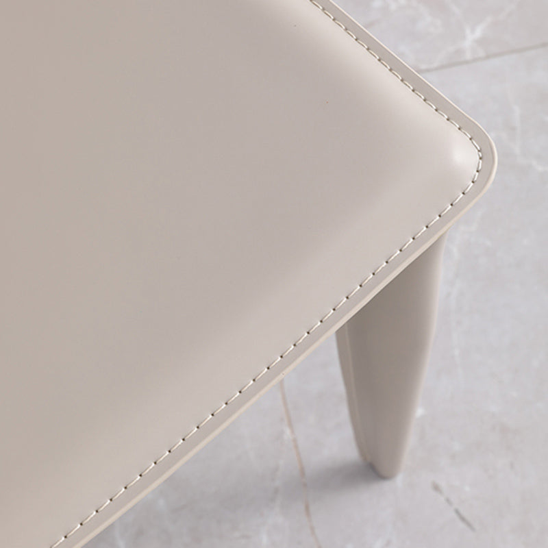 Upholstered Dining Chair with Leather Legs Matte Finish Solid Back Side Chair Clearhalo 'Dining Chairs' 'Dining Tables & Seating' 'dining_chair' 'furn' 'furn_dining_chair' 'Furniture' 'Kitchen & Dining Furniture' 6066386