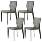 Upholstered Dining Chair with Leather Legs Matte Finish Solid Back Side Chair Blackish Green 4 Piece Set Clearhalo 'Dining Chairs' 'Dining Tables & Seating' 'dining_chair' 'furn' 'furn_dining_chair' 'Furniture' 'Kitchen & Dining Furniture' 6066388