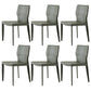 Upholstered Dining Chair with Leather Legs Matte Finish Solid Back Side Chair Blackish Green 6 Piece Set Clearhalo 'Dining Chairs' 'Dining Tables & Seating' 'dining_chair' 'furn' 'furn_dining_chair' 'Furniture' 'Kitchen & Dining Furniture' 6066389
