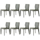 Upholstered Dining Chair with Leather Legs Matte Finish Solid Back Side Chair Blackish Green 8 Piece Set Clearhalo 'Dining Chairs' 'Dining Tables & Seating' 'dining_chair' 'furn' 'furn_dining_chair' 'Furniture' 'Kitchen & Dining Furniture' 6066390