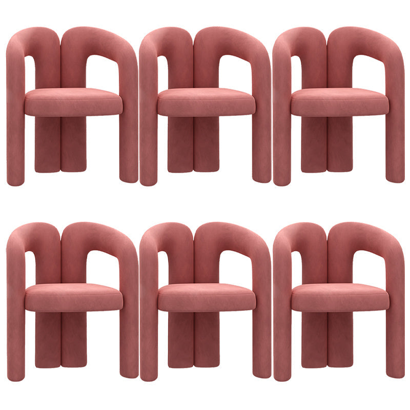 Modern Style Upholstered Dining Chair Open Back Dining Arm Chair for Home