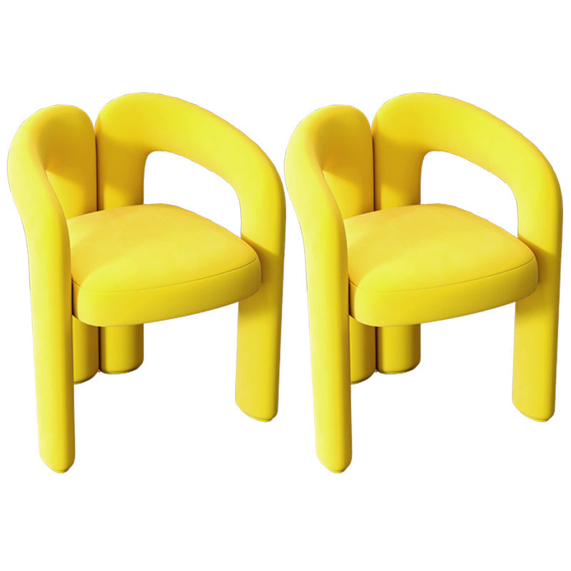 Modern Style Upholstered Dining Chair Open Back Dining Arm Chair for Home