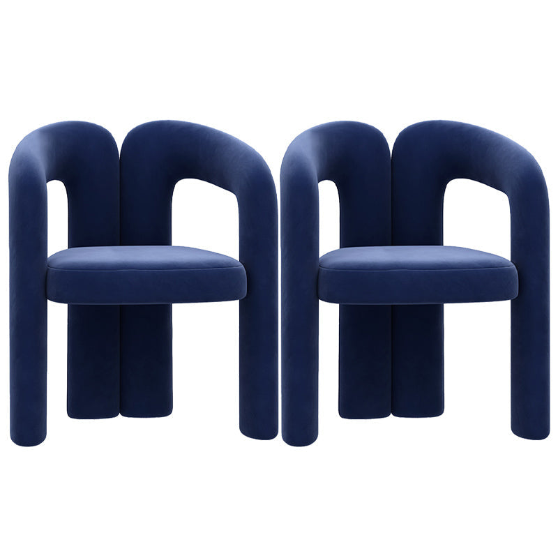 Modern Style Upholstered Dining Chair Open Back Dining Arm Chair for Home