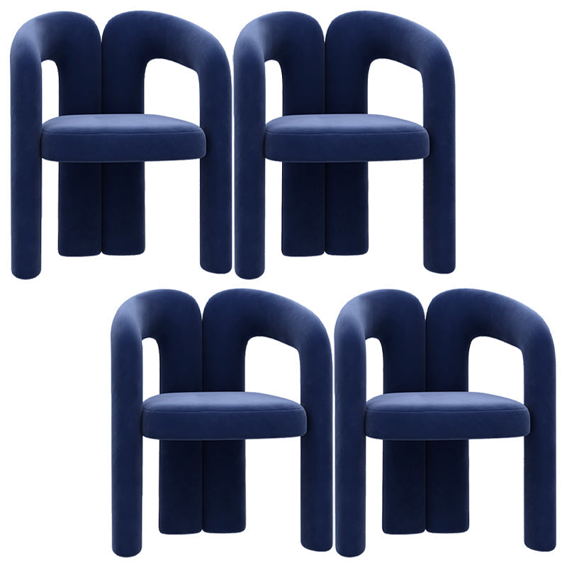 Modern Style Upholstered Dining Chair Open Back Dining Arm Chair for Home