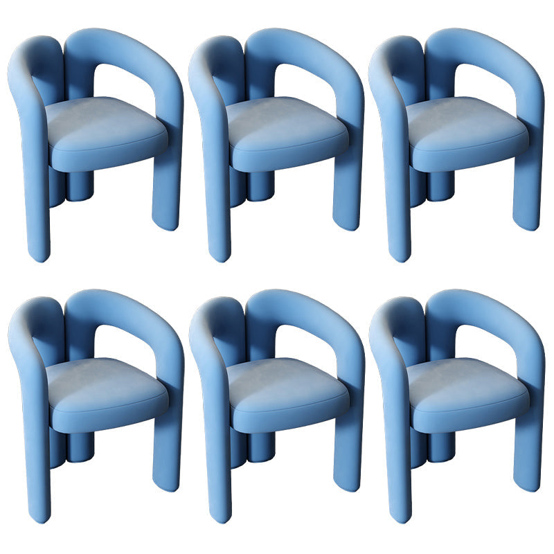 Modern Style Upholstered Dining Chair Open Back Dining Arm Chair for Home