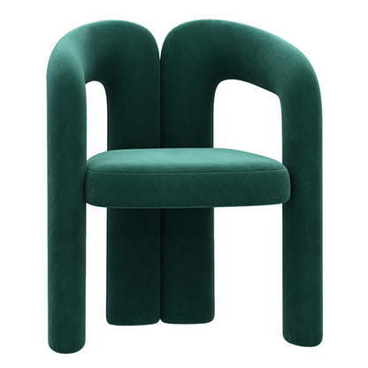 Modern Style Upholstered Dining Chair Open Back Dining Arm Chair for Home