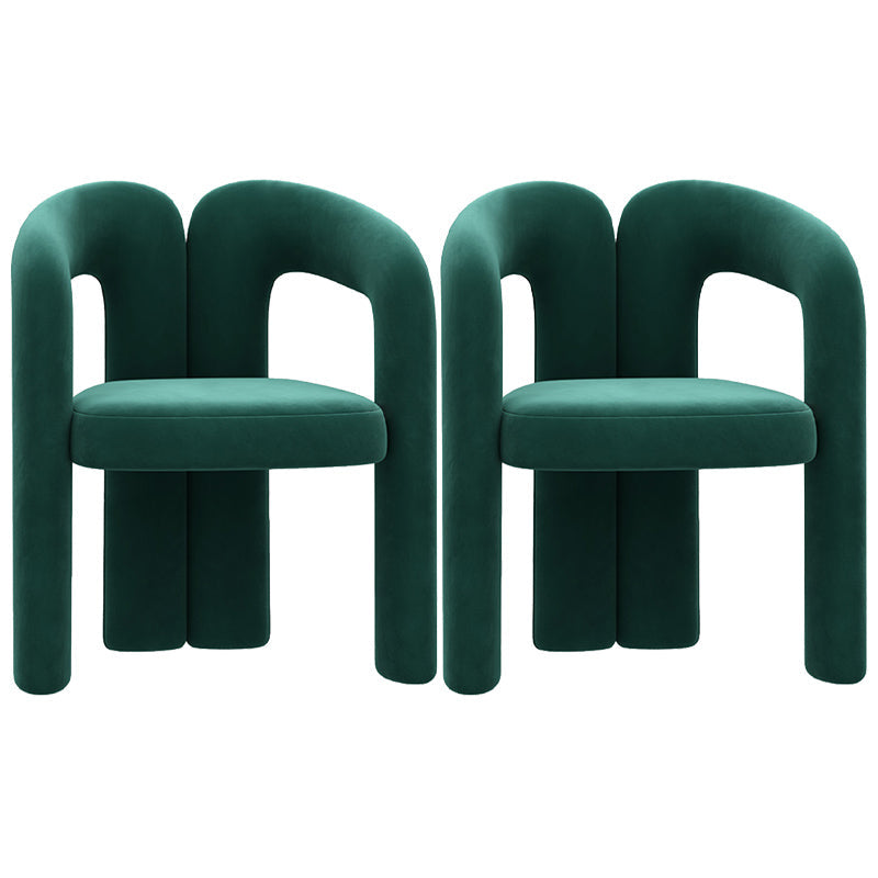Modern Style Upholstered Dining Chair Open Back Dining Arm Chair for Home