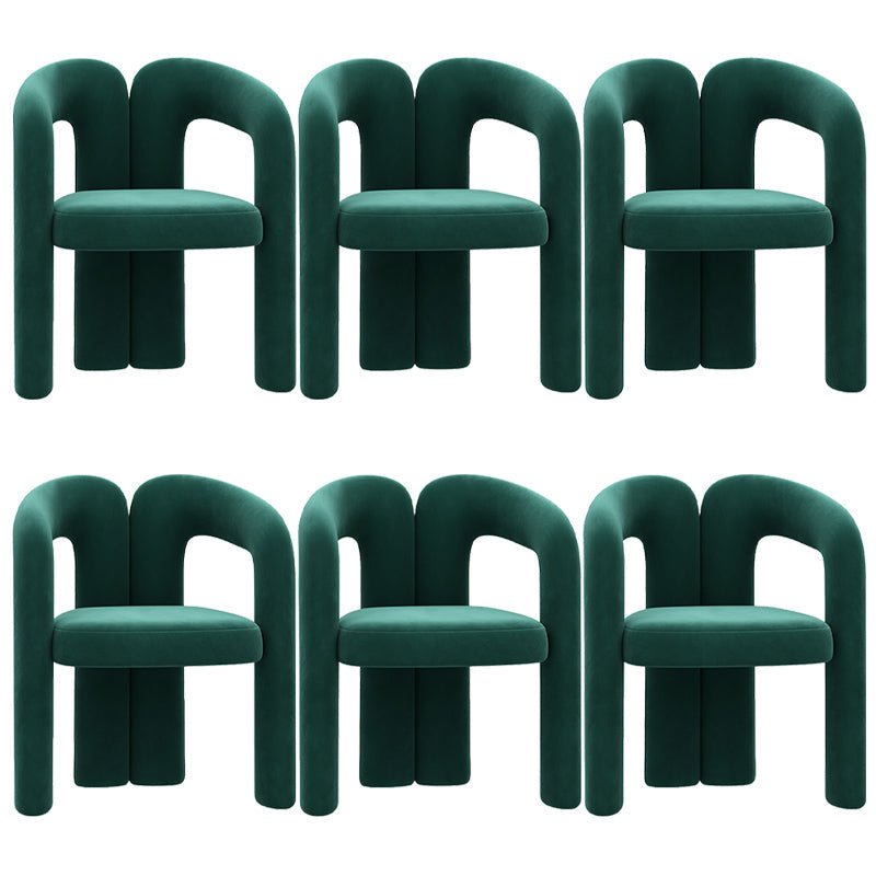 Modern Style Upholstered Dining Chair Open Back Dining Arm Chair for Home