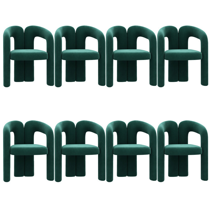 Modern Style Upholstered Dining Chair Open Back Dining Arm Chair for Home