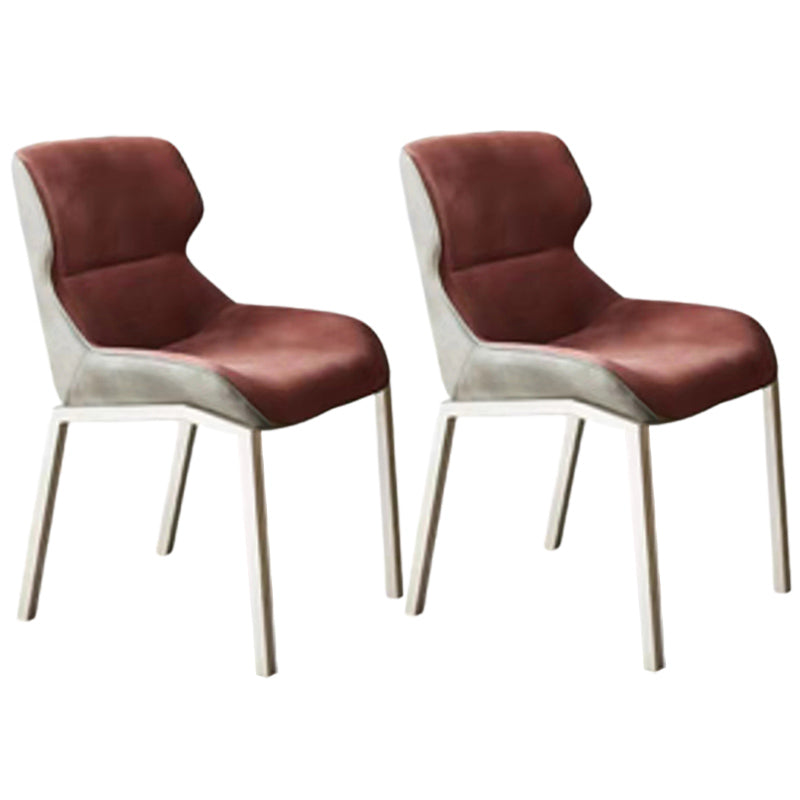 Metal Industrial Dining Chair with Grey Legs Matte Finish Wingback Side Chair