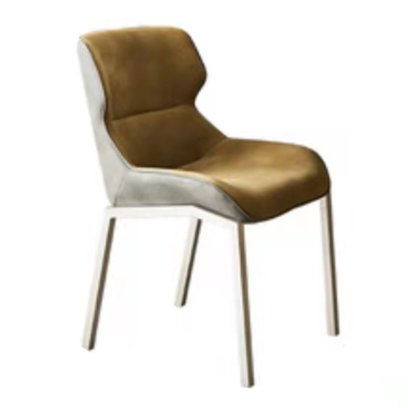 Metal Industrial Dining Chair with Grey Legs Matte Finish Wingback Side Chair