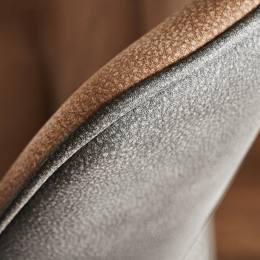 Silla de comedor industrial de metal con patas grises de acabado mate silla lateral de ala