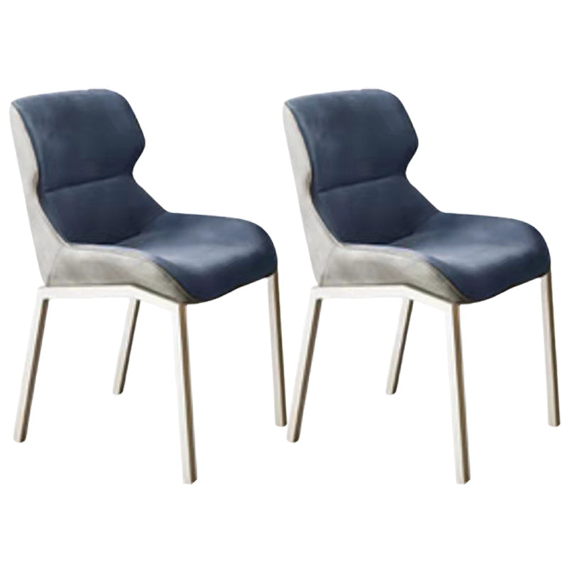 Metal Industrial Dining Chair with Grey Legs Matte Finish Wingback Side Chair