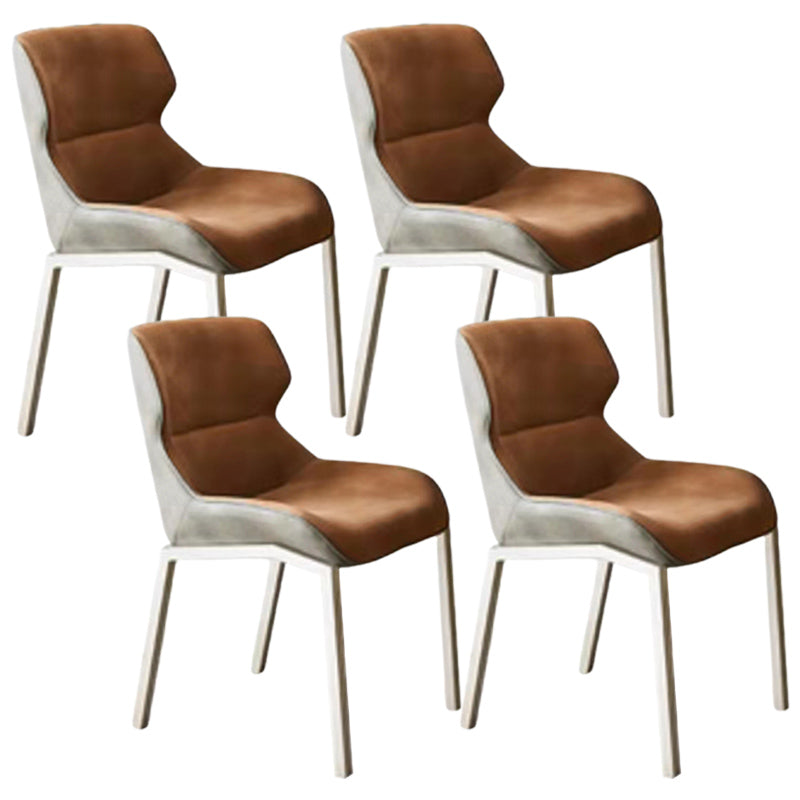 Metal Industrial Dining Chair with Grey Legs Matte Finish Wingback Side Chair