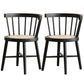 Modern Style Dining Chair Solid Wood Slat Back Side Chair for Home Black 2 Piece Set Clearhalo 'Dining Chairs' 'Dining Tables & Seating' 'dining_chair' 'furn' 'furn_dining_chair' 'Furniture' 'Kitchen & Dining Furniture' 6066540