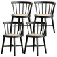 Modern Style Dining Chair Solid Wood Slat Back Side Chair for Home Black 4 Piece Set Clearhalo 'Dining Chairs' 'Dining Tables & Seating' 'dining_chair' 'furn' 'furn_dining_chair' 'Furniture' 'Kitchen & Dining Furniture' 6066541