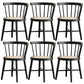 Modern Style Dining Chair Solid Wood Slat Back Side Chair for Home Black 6 Piece Set Clearhalo 'Dining Chairs' 'Dining Tables & Seating' 'dining_chair' 'furn' 'furn_dining_chair' 'Furniture' 'Kitchen & Dining Furniture' 6066544