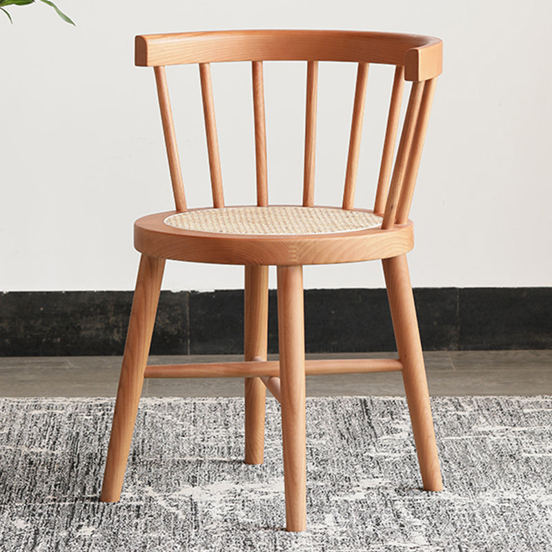 Modern Style Dining Chair Solid Wood Slat Back Side Chair for Home Brown 1 Piece Clearhalo 'Dining Chairs' 'Dining Tables & Seating' 'dining_chair' 'furn' 'furn_dining_chair' 'Furniture' 'Kitchen & Dining Furniture' 6066548